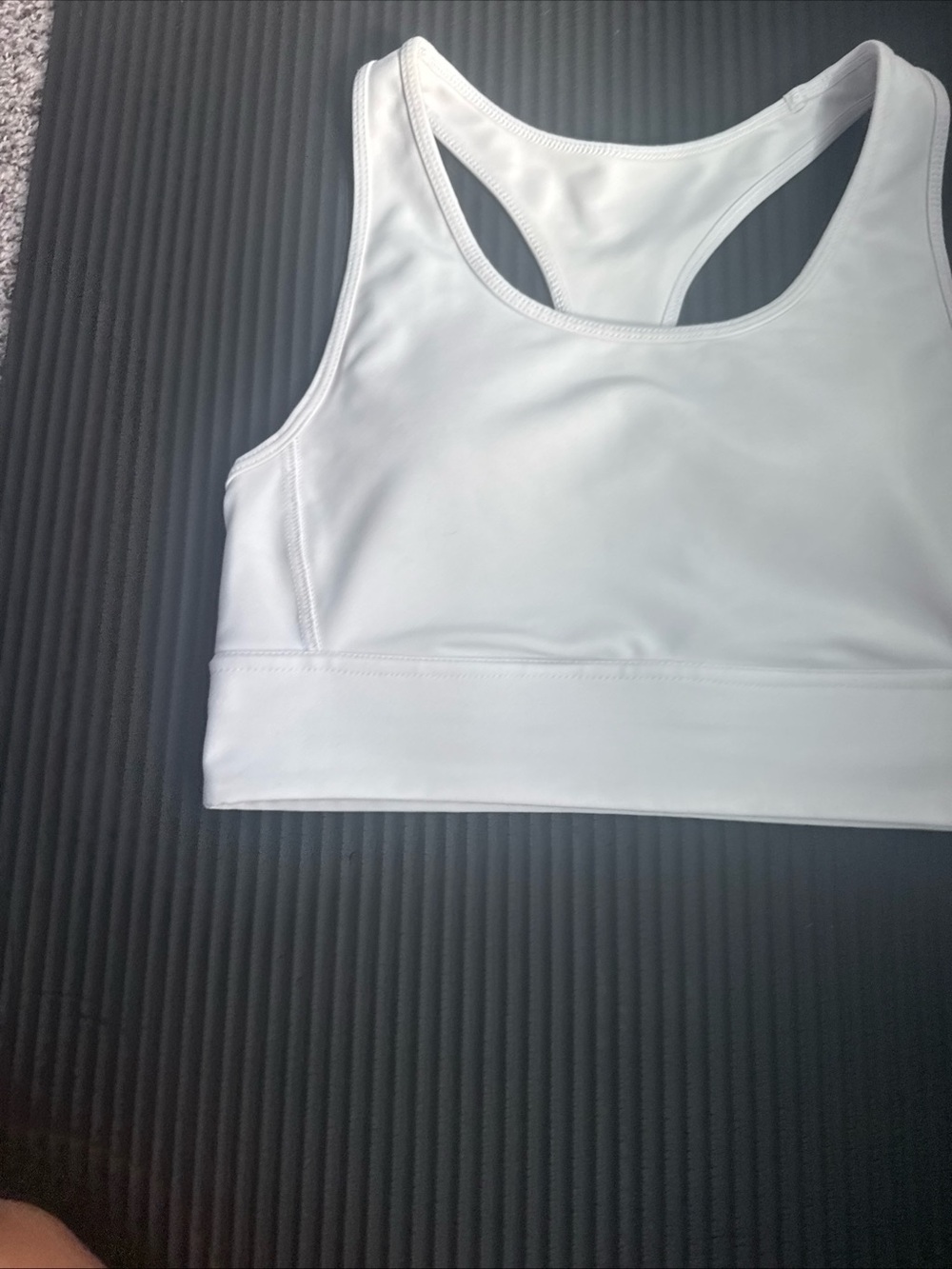 DSG White Racerback Kids Sports Bra